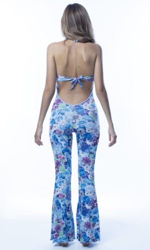 Tuta pailettes azzurro easybikini